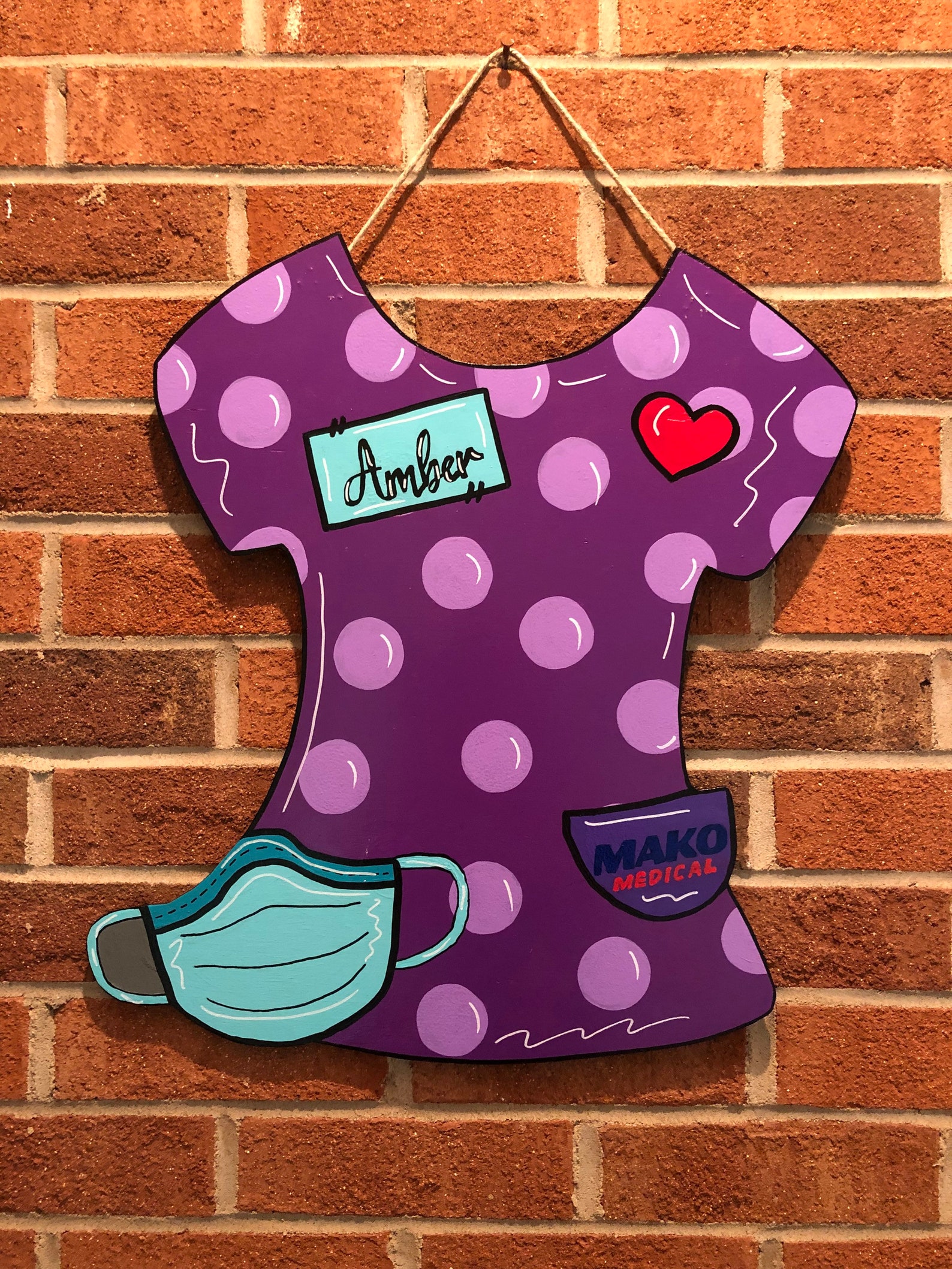 Made to Order Nurse Door Hanger Scrub top Door Hanger Year Etsy