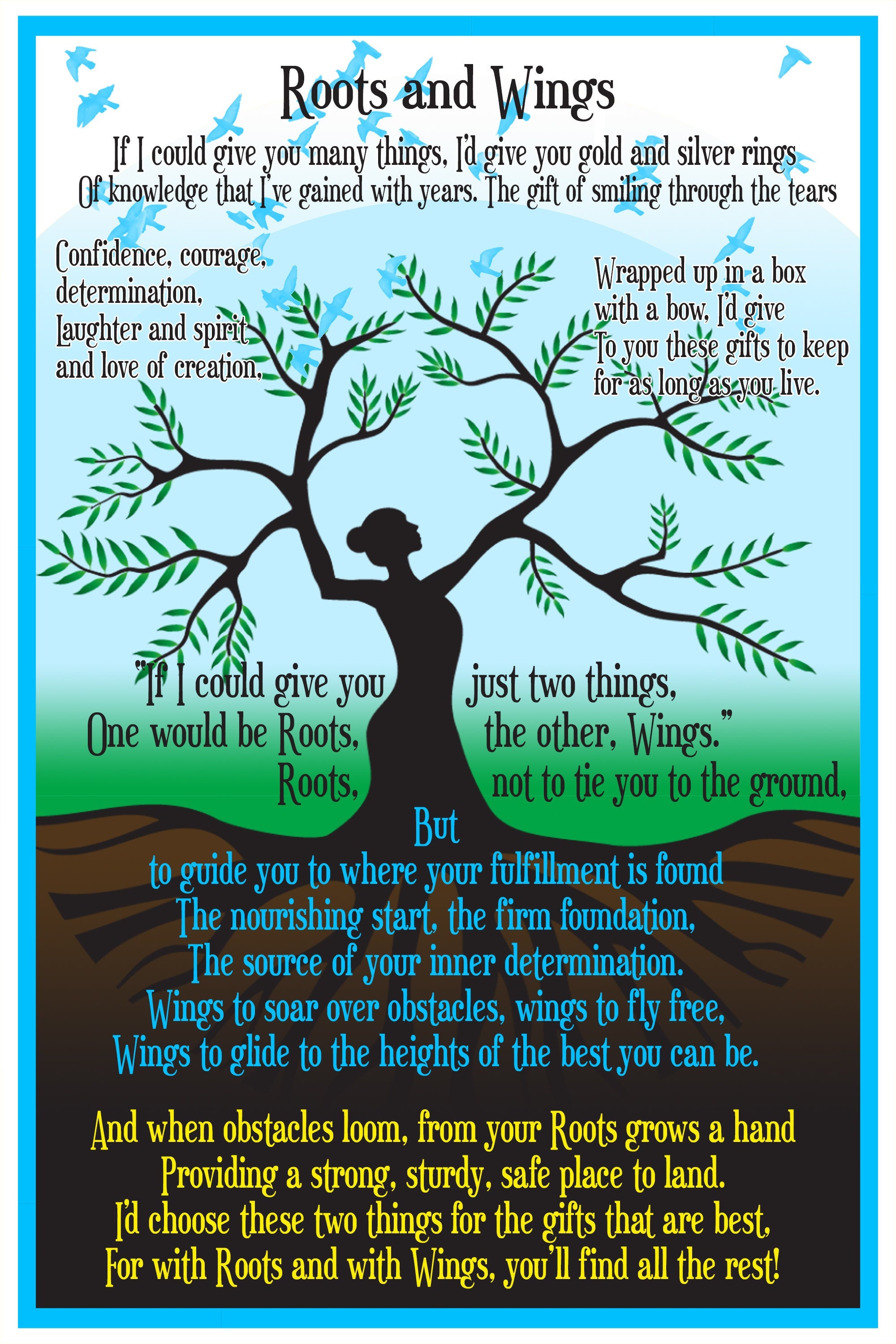 Roots & Wings Poster Digital Download Etsy