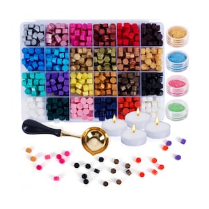 HOPPLER 648 PCS Sealing wax beads for wax melt kit. Pairs with any wax seal kit, wax stamp, or wax stamp kit. Works with all wax seal stamp.