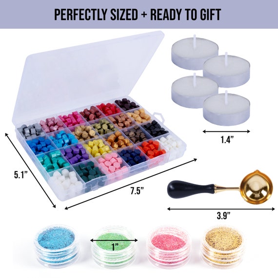 HOPPLER 648 PCS Sealing Wax Beads for Wax Melt Kit. Pairs With Any Wax Seal  Kit, Wax Stamp, or Wax Stamp Kit. Works With All Wax Seal Stamp. 