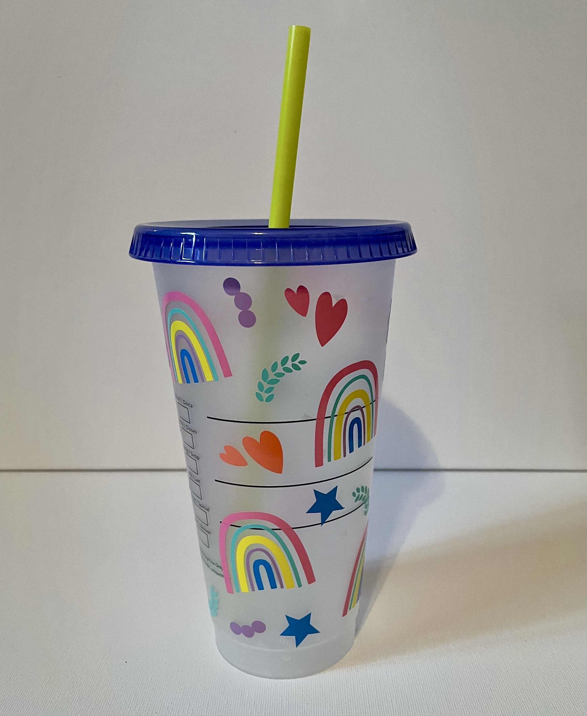 Rainbow Color Changing Confetti Tumbler Etsy Israel