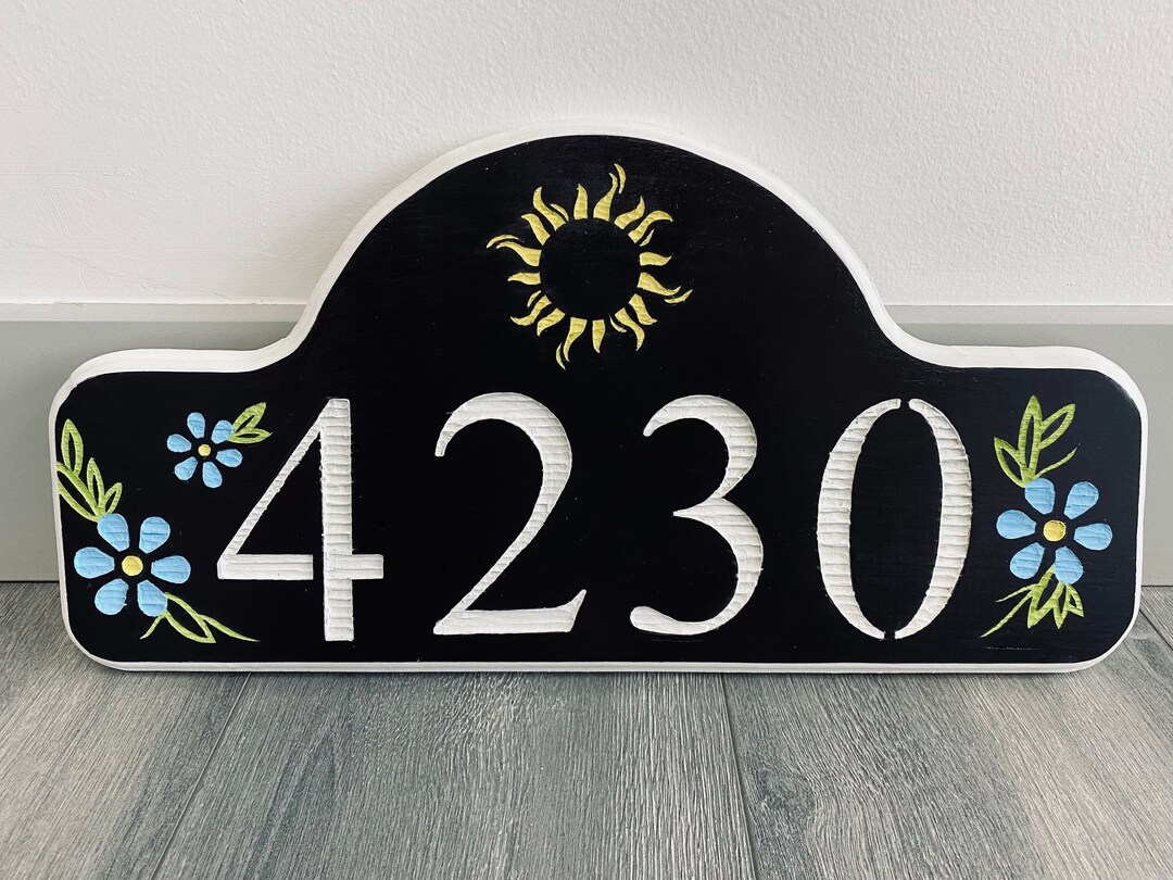 Handmade Custom Wooden House Numbers Etsy