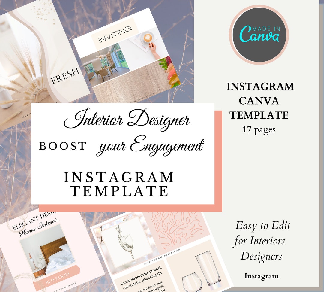 Instagram Post Template Canva Instagram for Interior - Etsy