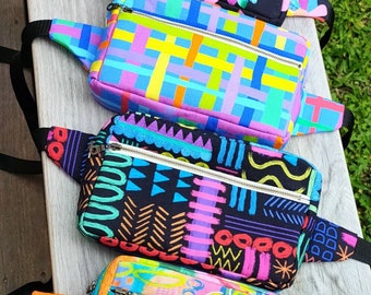 Coloured Daisies Bumbag/Fanny Pack/Festival Bag/crossbody bag