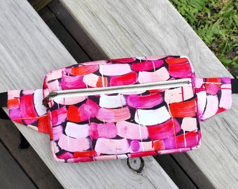 Paint Drip Pink Bumbag/Fanny Pack/Festival Bag/crossbody bag
