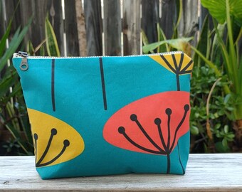 Abstract Poppy Pouch