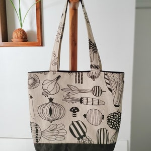 Vegetable Tote Bag/ Shoulder Bag / Japanese Fabric
