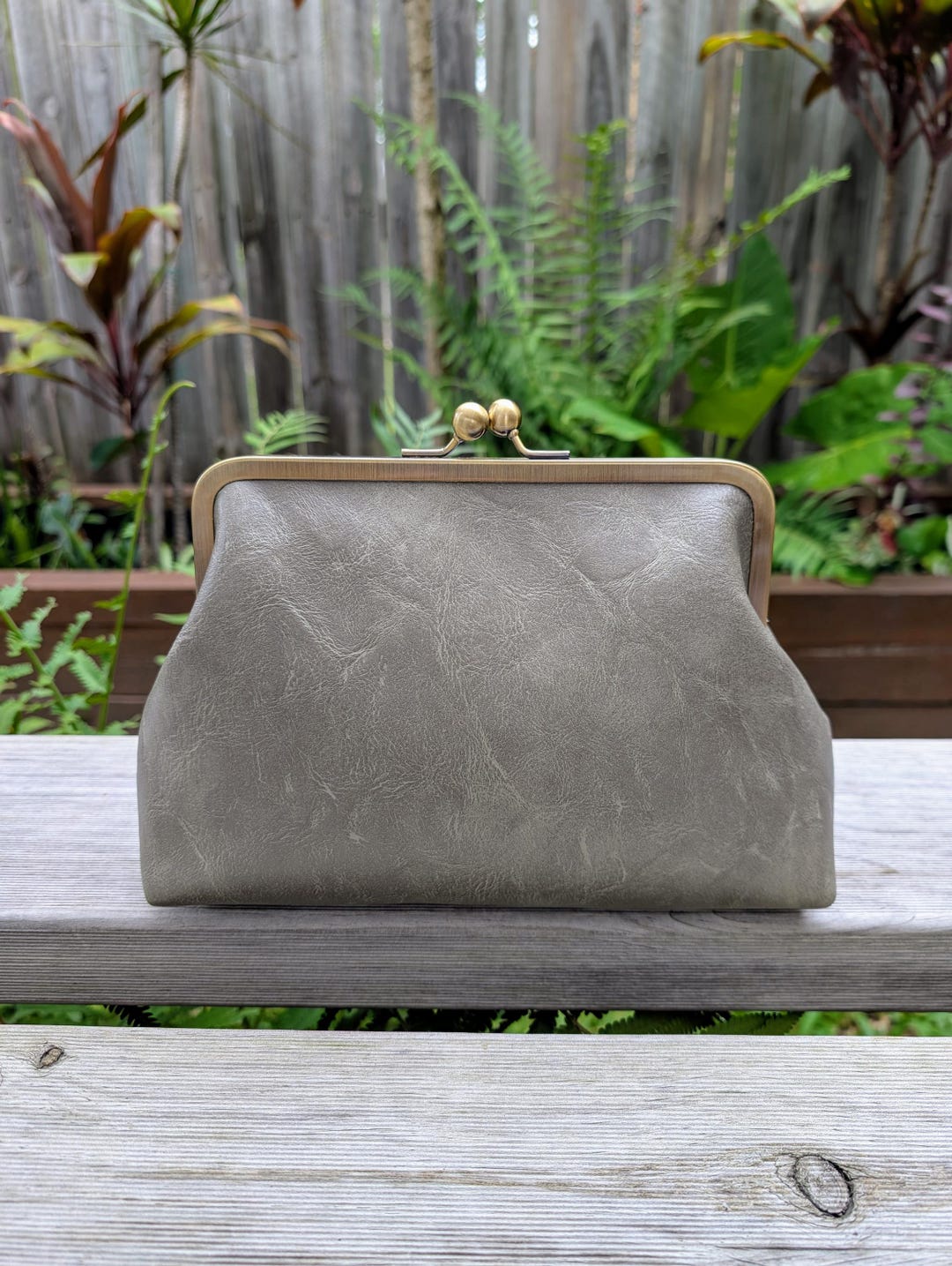 Sara Textured Clutch Khaki main image 0