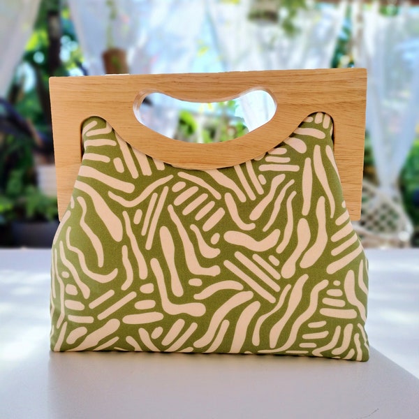 Wooden Handle Bag Etsy