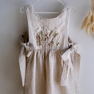 HEIDI pinafore dress + floral embroidery, PDF sewing pattern and Embroidery video tutorial