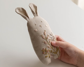 MILO bunny, PDF sewing pattern for bunny  with embroidery tutorial