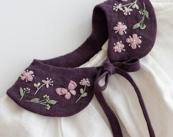 Butterfly Collar, PDF Sewing Pattern With Embroidery, Video Tutorial Included