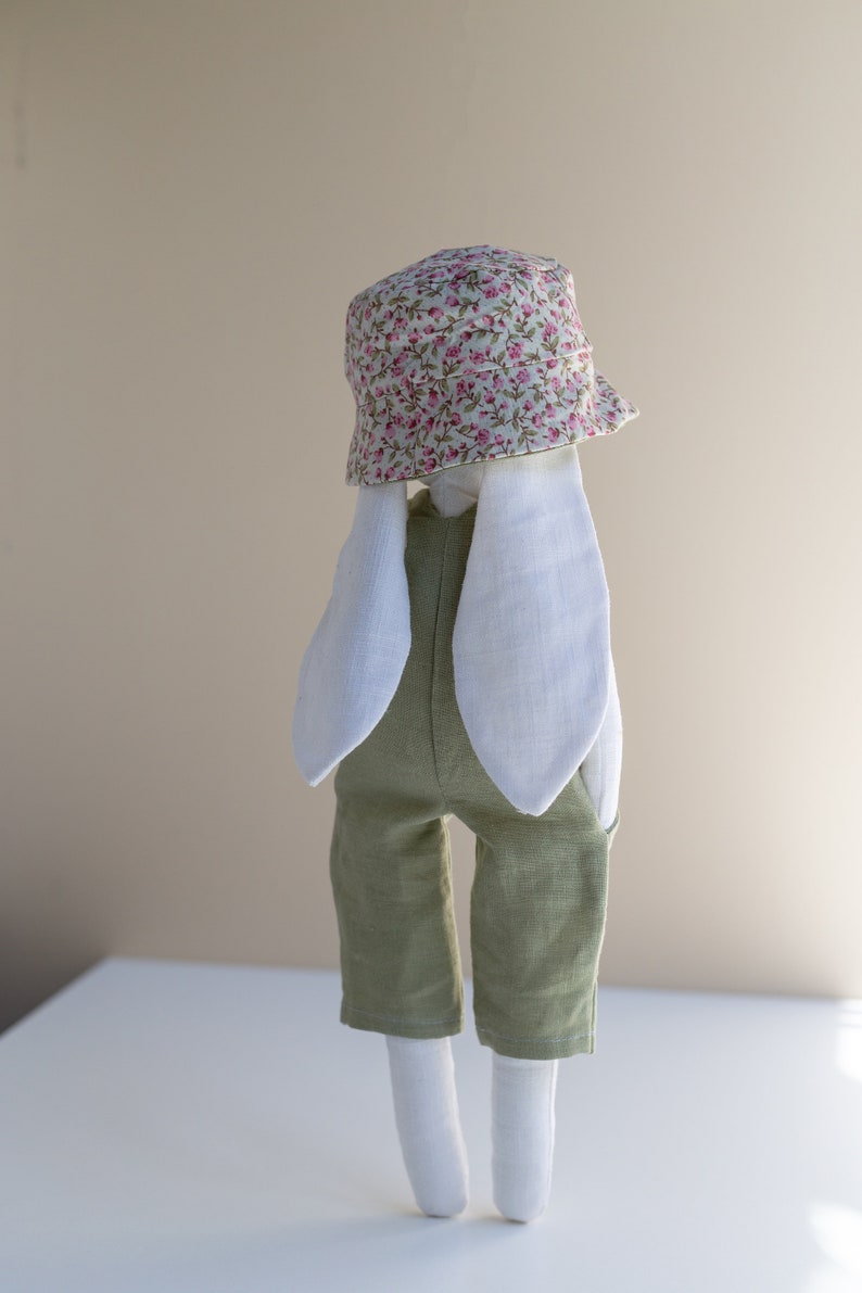 JOY bunny doll with dungarees and hat, PDF sewing pattern image 5
