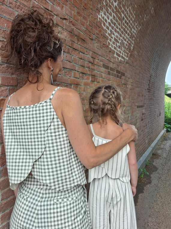 Anemone Matching Outfits Sewing Pattern, Mini Me PDF Patterns, sizes XXS-5XL, 0-3m - 9/10y