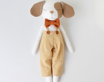 BAILEY dog PDF sewing pattern with pants and bow tie,  DIY project with step-by-step instructions