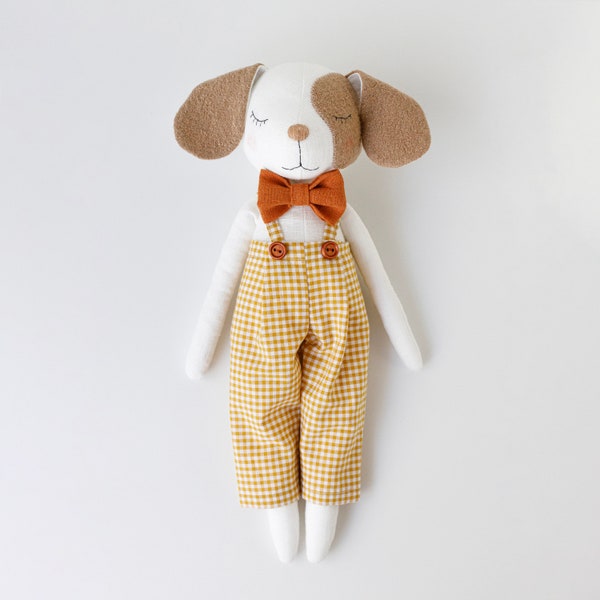 Patron de couture PDF pour chien : Peluche Bailey avec pantalon et nœud papillon