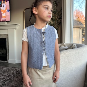 pdf sewing pattern for kids' quilted vest