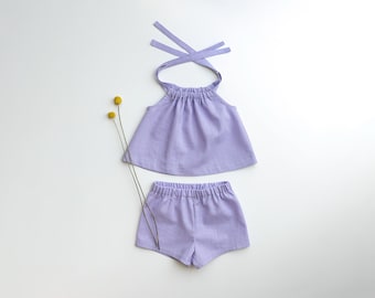 Daisy Set – PDF Sewing Pattern | Top and shorts set for Kids (0-3M to 6Y)