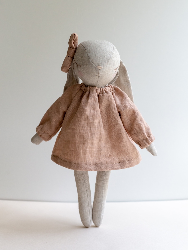 Daphne Doll dress, PDF sewing pattern for dress and bow image 6