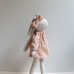 JOY bunny with dress and bow, PDF sewing pattern