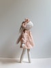 JOY bunny, PDF sewing pattern for bunny with dress, doll sewing pattern, matching doll and girl clothes, DIY, Instant download 