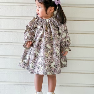 DAPHNE blouse dress, 2 in 1 PDF sewing pattern for kids image 7