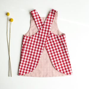 Olive Apron | Children's Cross-Back Apron Sewing Pattern  | Reversible apron for Kids (12-18M to 5-6Y)