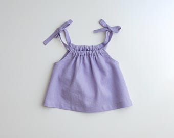 Daisy Top – PDF Sewing Pattern | Bow Tie Shoulder Top for Kids (0-3M to 6Y)