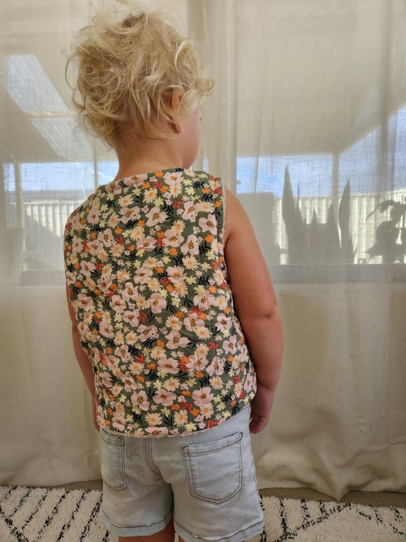 pdf sewing pattern for kids' quilted vest