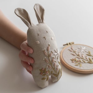 MILO bunny, PDF sewing pattern for bunny with embroidery tutorial image 2