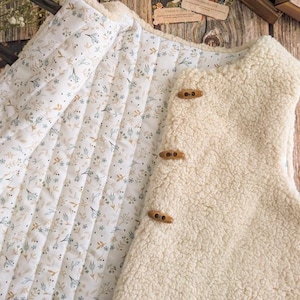 pdf pattern for kids' quilted vest