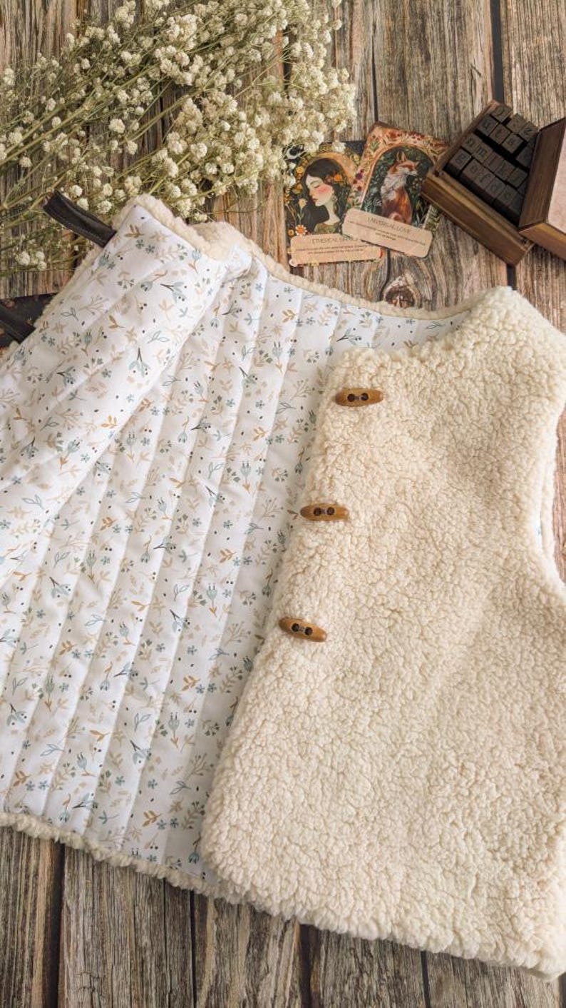 pdf pattern for kids' quilted vest