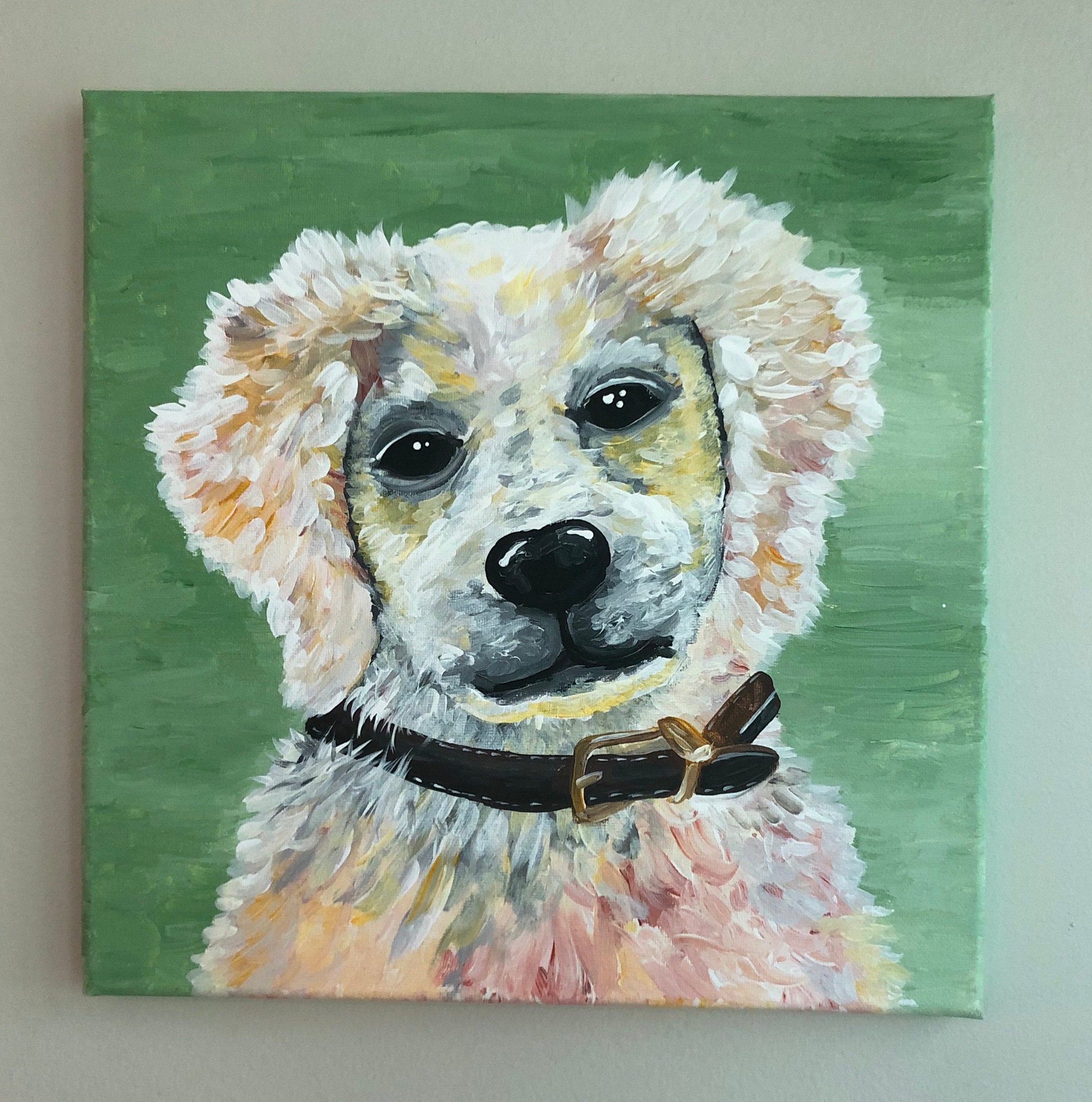 Custom Dog Canvas Painting Etsy