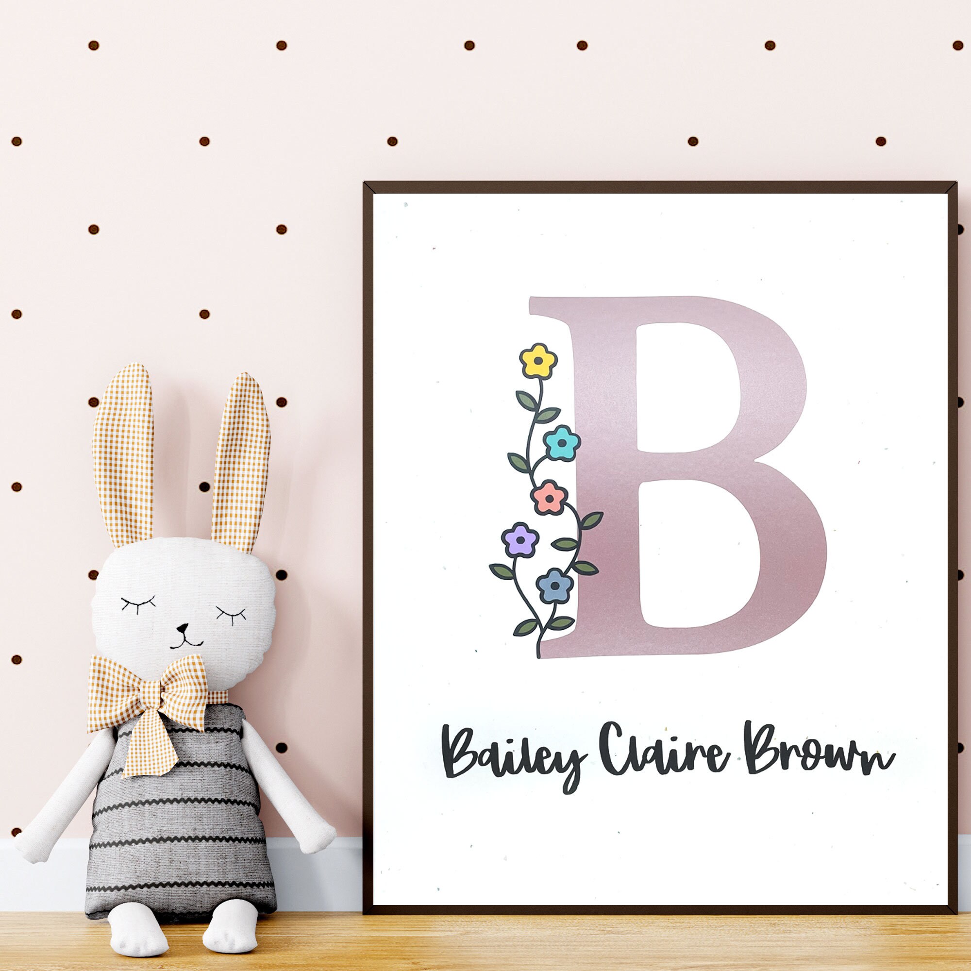 Custom Child's Bible Verse Prints Baby Girl Wall Art Set - Etsy