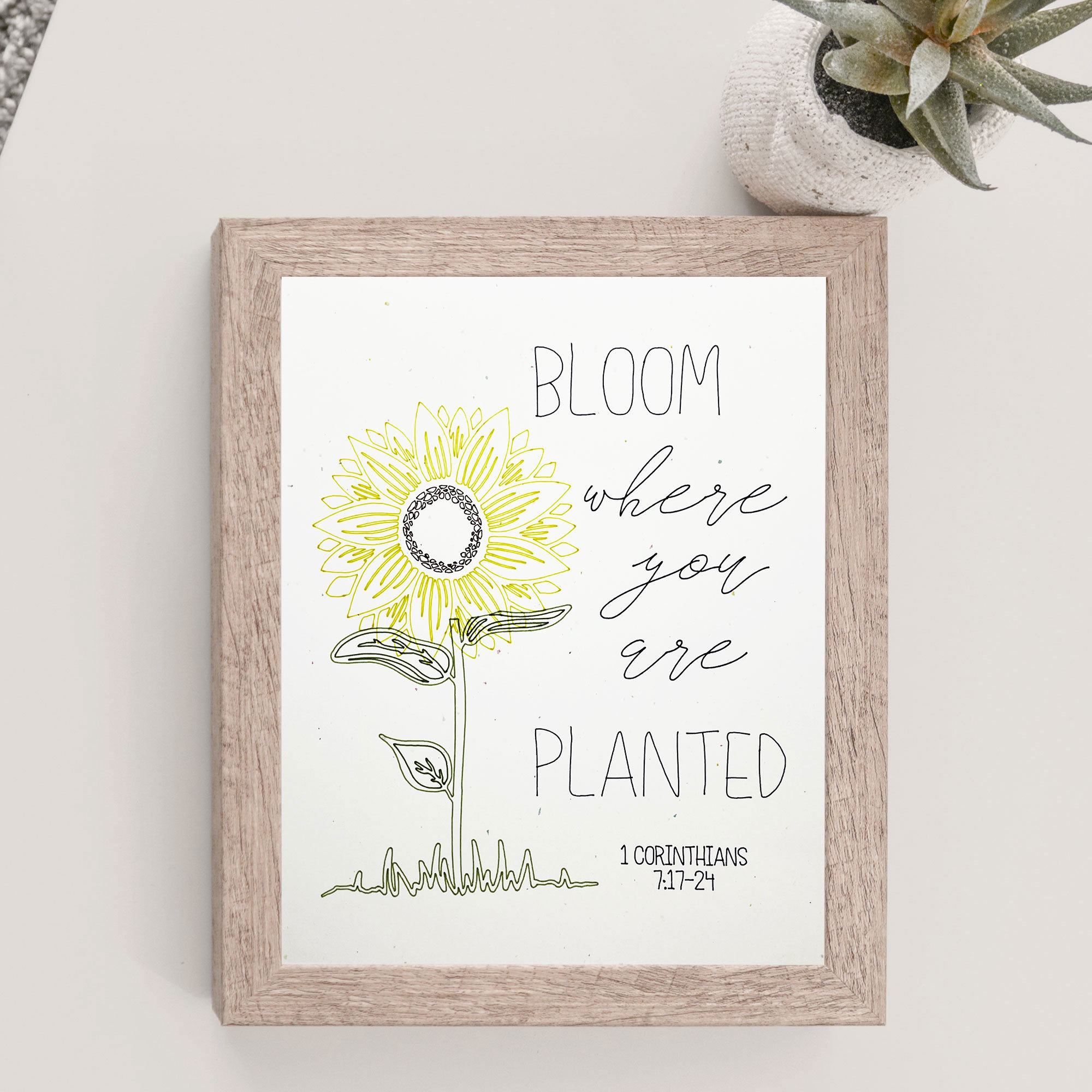Bloom where you are planted {10th Anniversary Verse Card} Bloom where you are planted {10th Anniversary Verse Card}