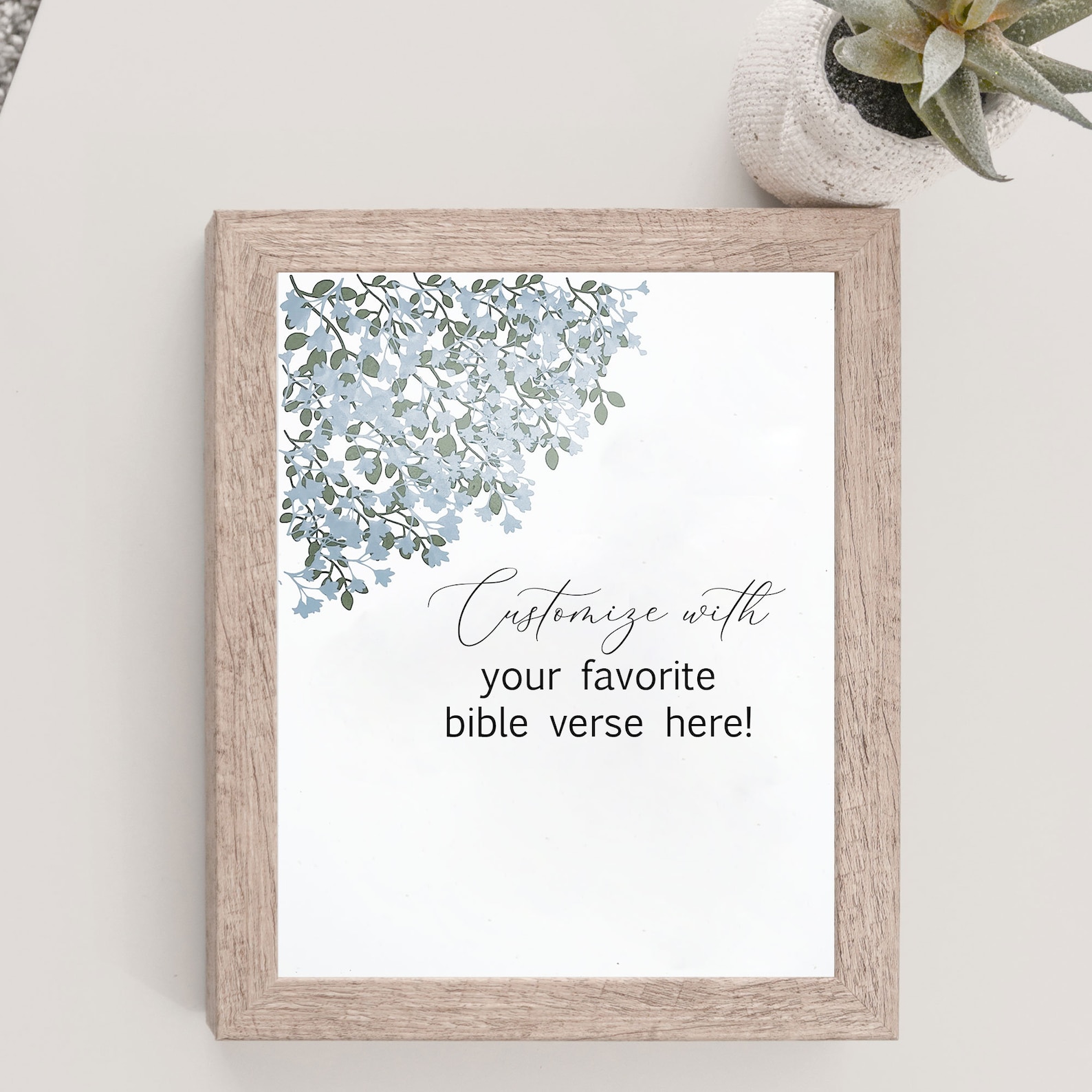 Custom Favorite Bible Verse Vinyl Print, Personalized Leaf Biblical ...