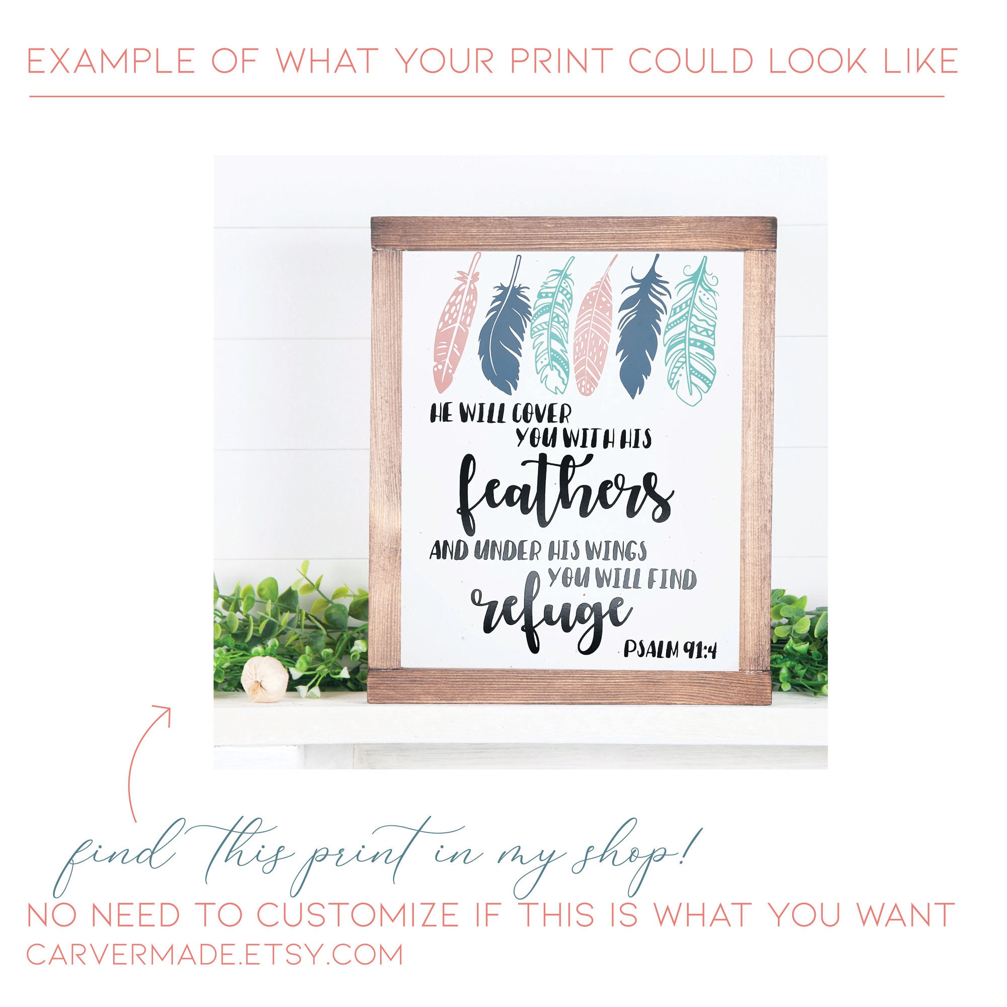 Feather Scripture Cursive Custom Feather Bible Verse Vinyl Print, Favorite Verse, Personalized ...
