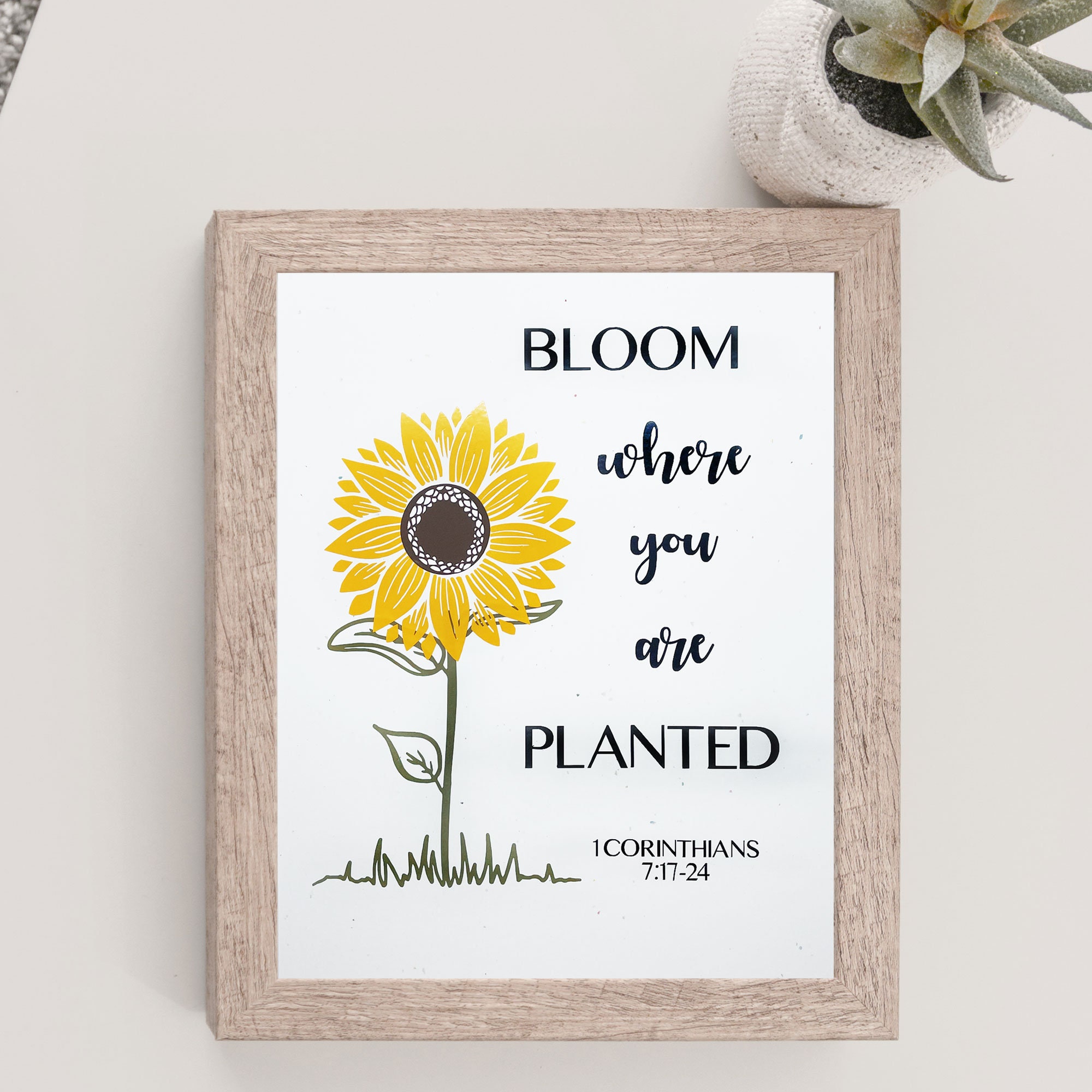 Bloom where you are planted {10th Anniversary Verse Card} Bloom where you are planted {10th Anniversary Verse Card}