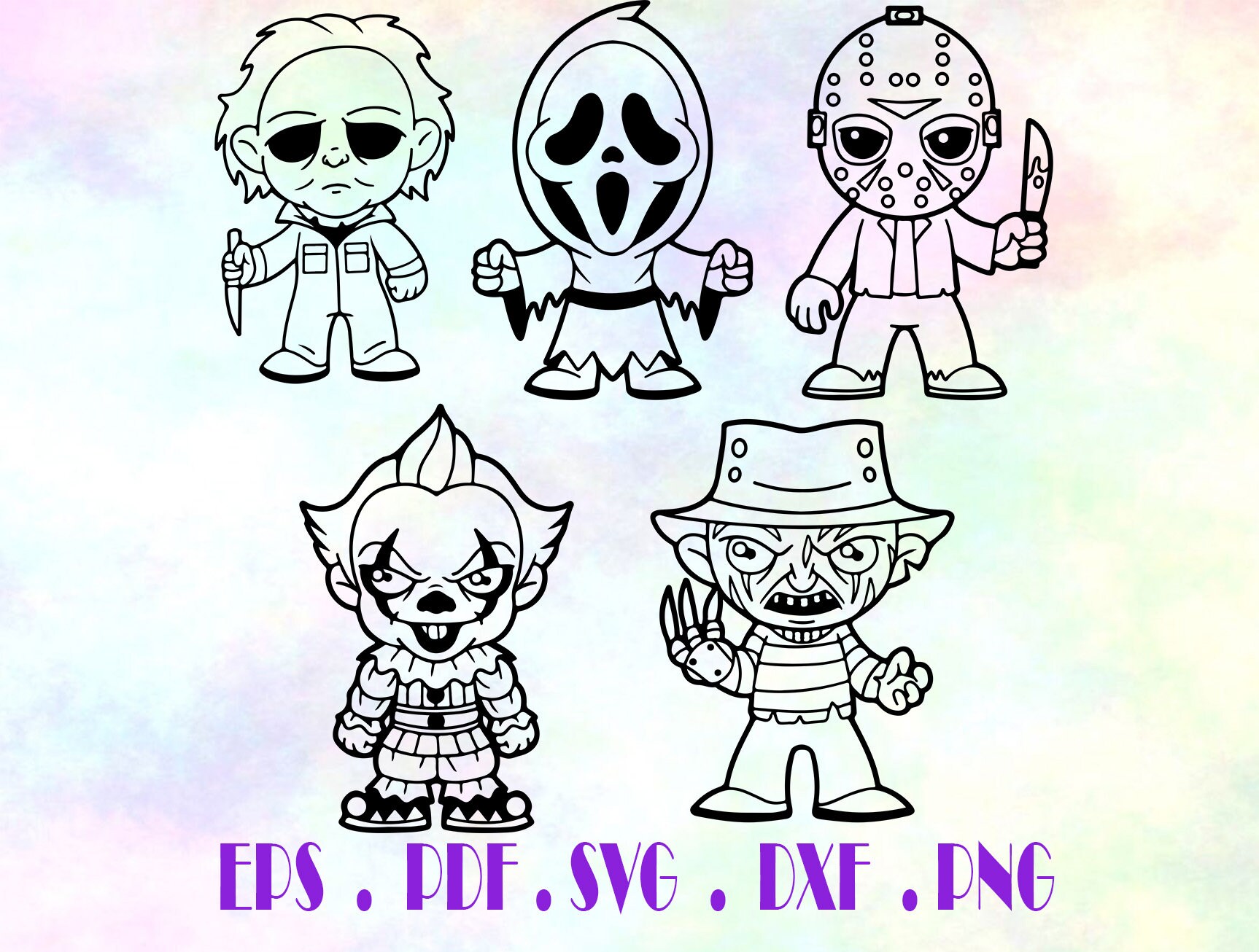 Baby Horror Characters SVG