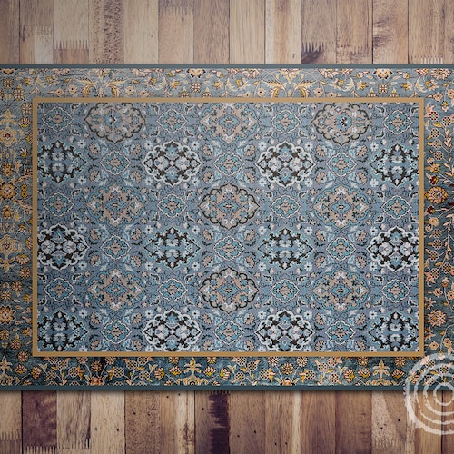 Beja Vinyl Round Mat Floor Decor Linoleum Material UV Etsy