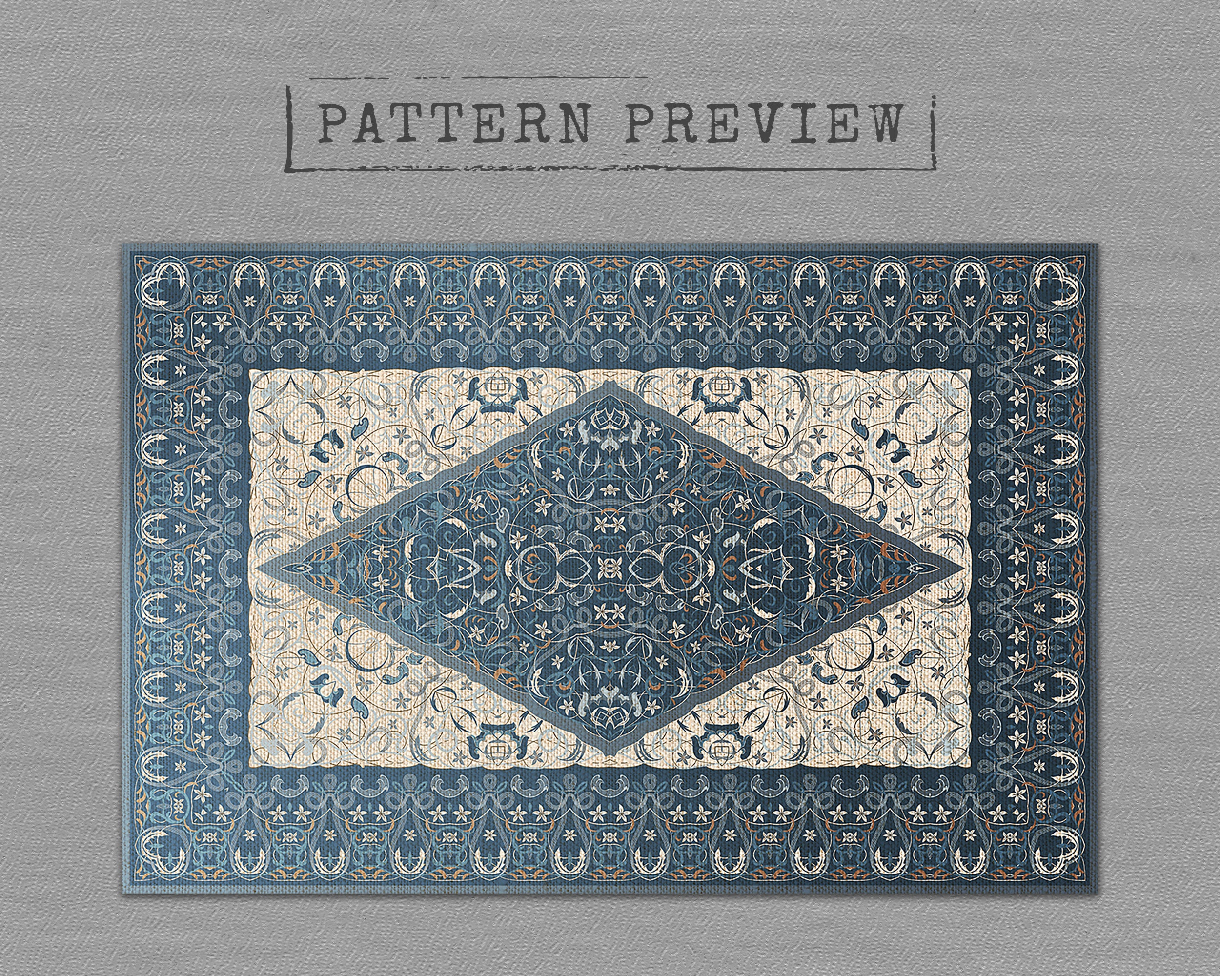 Ombre blau Vintage arabischen Vinyl Bodenmatte blaue Vinyl | Etsy