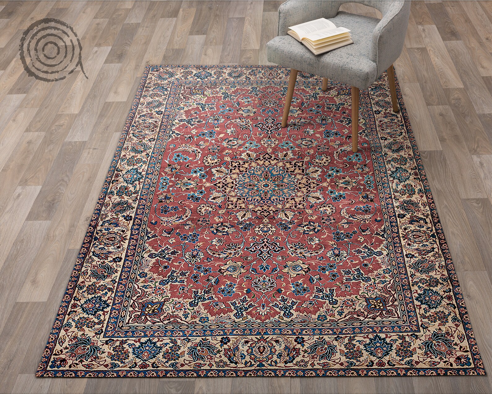 Alfombra de piso de vinilo tradicional de Oriente Medio | Etsy