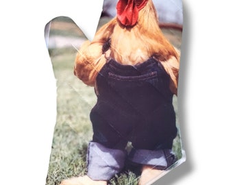 Chicken with Pants Custom Oven Mitt