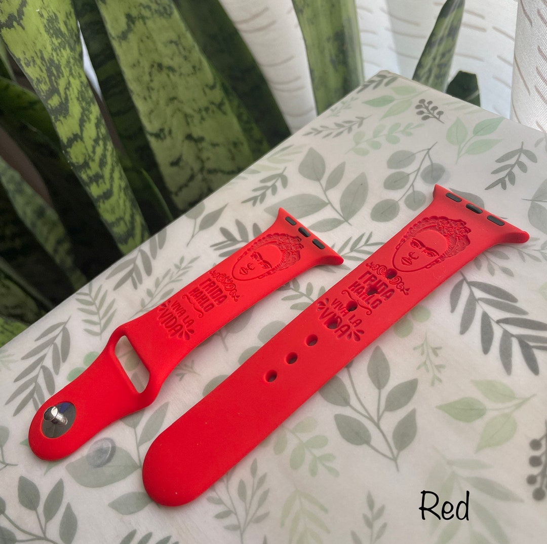 Viva la Vida, Frida Khalo.|Frida Khalo inspired engraved watch band.|Day of the dead.