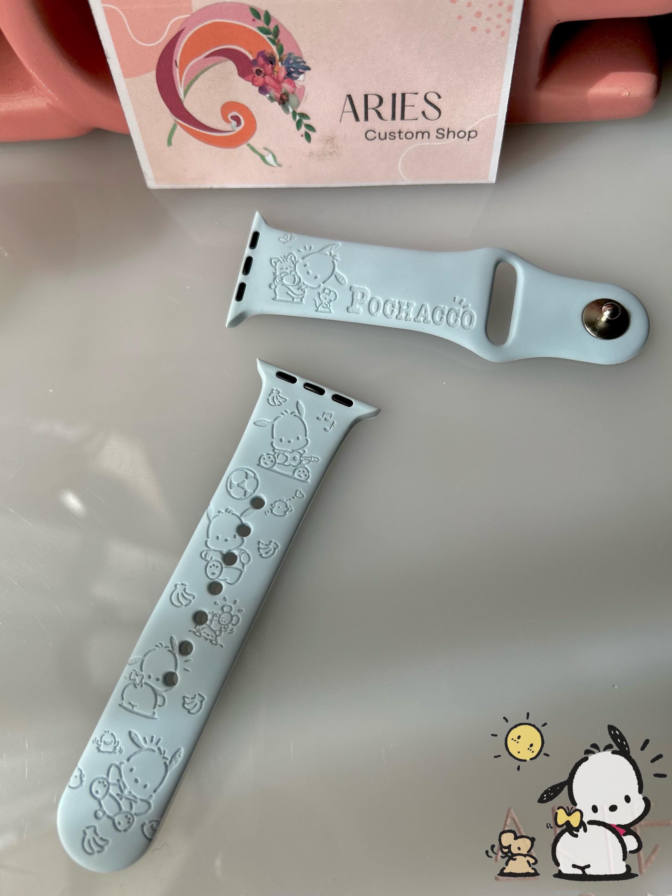 Pochacco Engraved Watch Band | Sanrio Apple Watch Strap - Etsy
