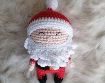 Finished Santa Claus Doll Keychain Pere Father Christmas, Stuffed Amigurumi Decorative New Year's Eve Decoration Soft Crochet Toys Crossing