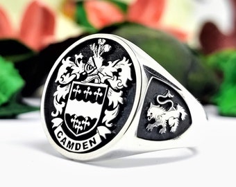 Wappen Ring, Wappen Ring, Wappen Ring, Personalisierter Wappen Ring, Wappen Ring, Männer Geschenk, Pilz Ring