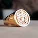 Family Crest Coat of Arms Ring for Personalized Jewelry, Personalized Gold and Silver Signet Ring 