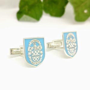 Personalized Family Coat of Arms Cufflinks for Groomsmen Gift Wedding Cufflinks, Custom Engraved Halloween and Christmas Gift for Him image 6