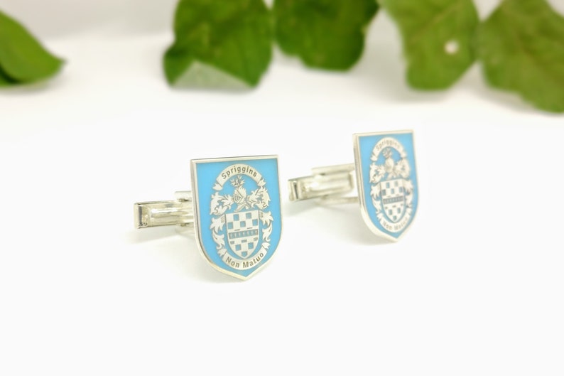 Personalized Family Coat of Arms Cufflinks for Groomsmen Gift Wedding Cufflinks, Custom Engraved Halloween and Christmas Gift for Him image 6